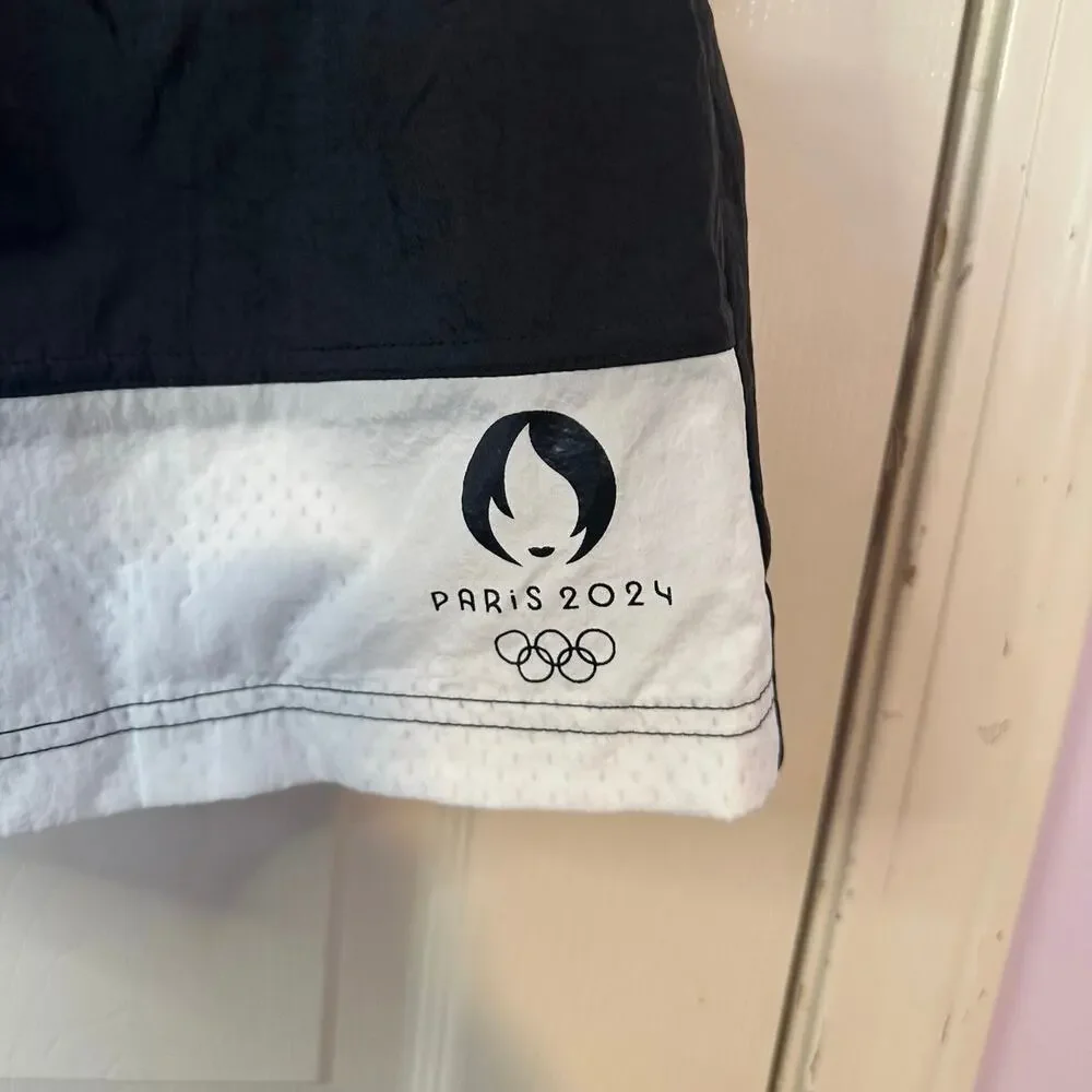 Paris 2024 Olympics NWT‎ Woven Lined Short Size L Activewear Athletic Workout